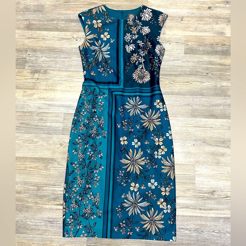 Vince Camuto Womens Floral Printed Bodycon Dress